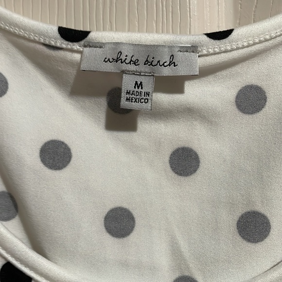 White birch, soft, white/black polka dots - Picture 2 of 2